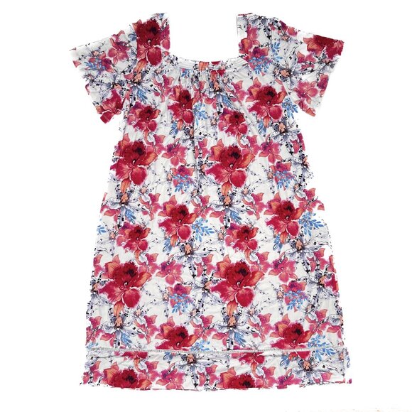 Soft Surroundings Other - Soft Surroundings Blissful Bamboo Plumeria Floral Nightgown Ladder Trim Hem Sz L